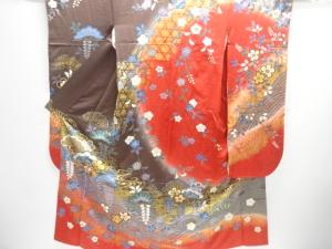 波に桜・松模様振袖